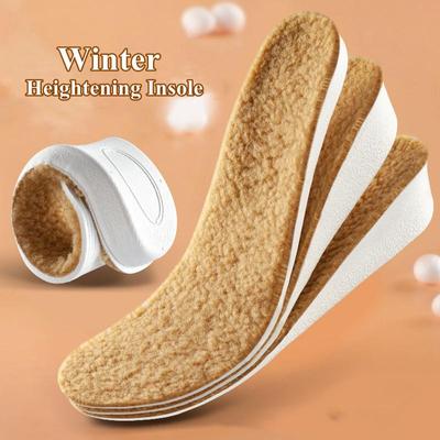 N. 8 Soletta per aumento altezza per piedi Solette calde invernali in peluche per scarpe Martin Inserto per racchette da neve Suola riscaldante addensata Uomo Donna