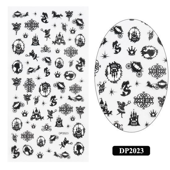 1pc 3D Nail Stickers Spring Summer Natural Flower Leaves Simulation Dried Flower Dragonfly Nail Applique Water Slides Decoration