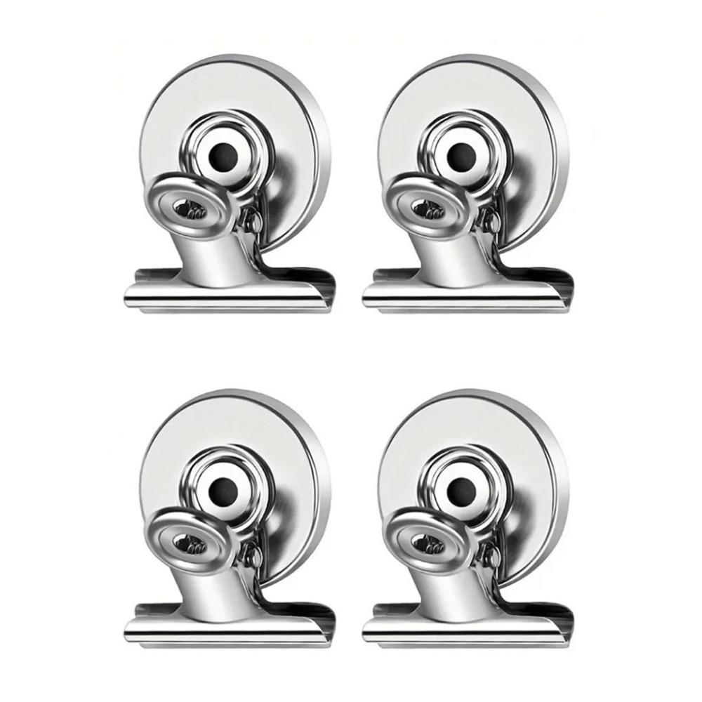 

4 шт. Мощный магнитный зажим из нержавеющей стали, круглые зажимы для холодильника, новый магнитный зажим