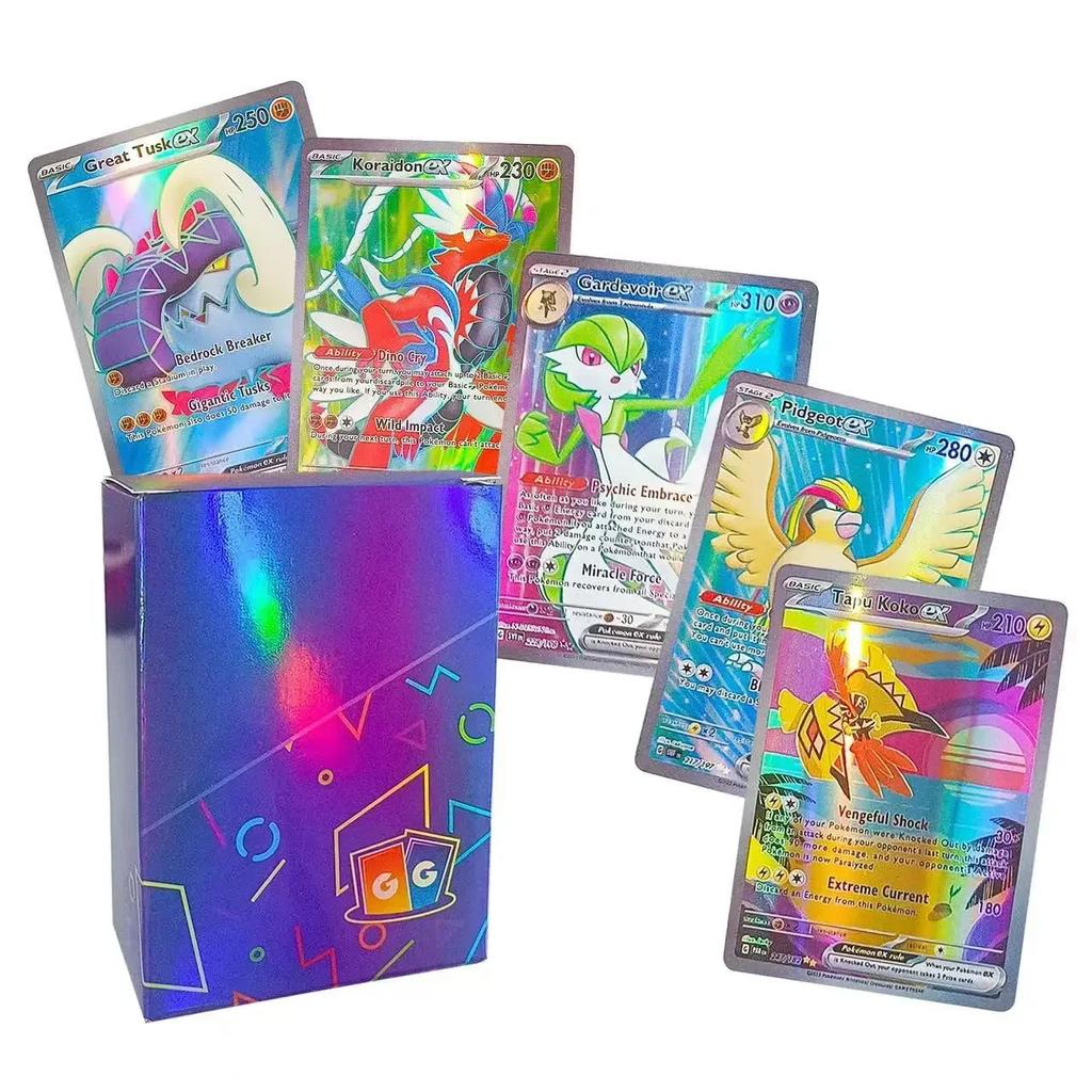 60-100Pcs New English French Spanish Pokemon Cards GX MEGA EX TAG TEAM Vstar Game Battle Card Hot Sale Collection Card Kids Children Gift Present