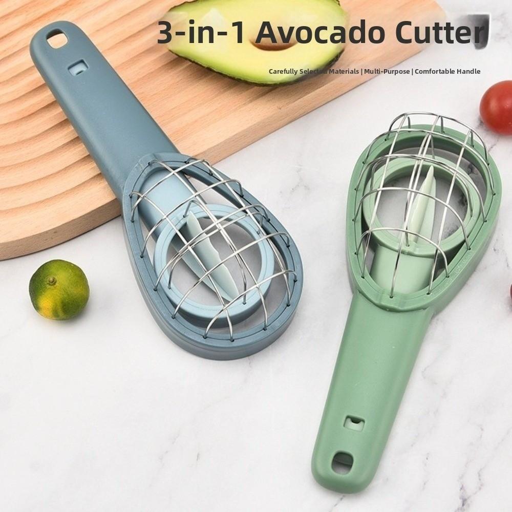 Stainless Steel Avocado Cutter Plastic Melon Cutter Slicer Fruit Corer Avocado Peeler Fruit Salad