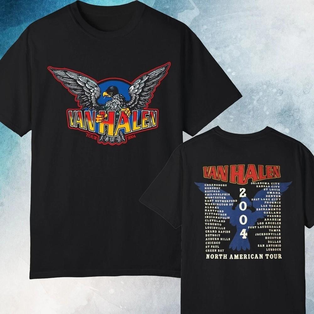 Van Halen Eagle Tour Cotton Black All Size T-Shirt Unisex T-Shirt XXL