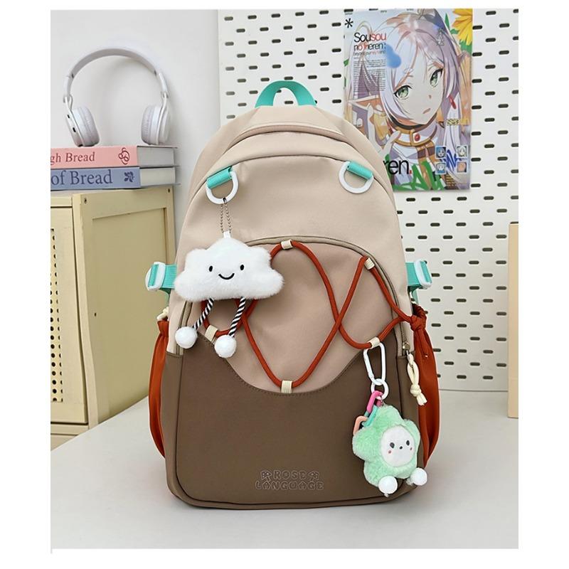 Korean Cute Schoolbag Female High capacity Junior and Senior High School Students' Schoolbags Leisure Joker Backpack Light Travel Backpack.