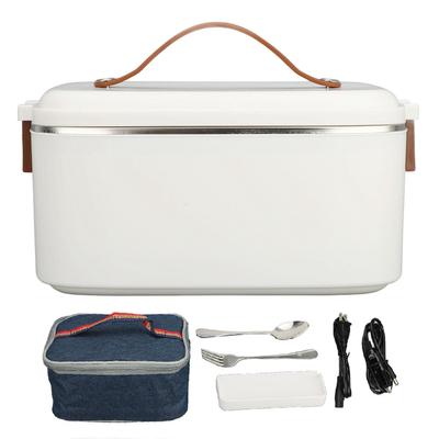 Heated Lunch Box 1.8L 2 In 1 Stainless Steel Interior Portable Sealed Electric Lunch Box for Car