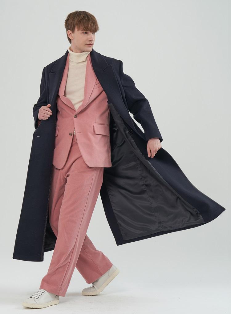 Comspace1980 Premier Wool Double Long Coat_Navy