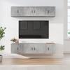 6 Piece TV Cabinet Set Concrete Grey Particleboard
