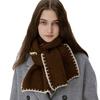 Japanese and Korean Atmosphere Versatile Knitted Scarf Women's Autumn and Winter Edge Lock Design Warm Neck Protection Trend Scarf Soft Shawl