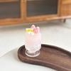 [J] 1Pcs Doll Accessory 1:12 Dollhouse Lemonade Ice Drink Summer Ice Drink Mug Miniature Toys Model Decoration Gifts
