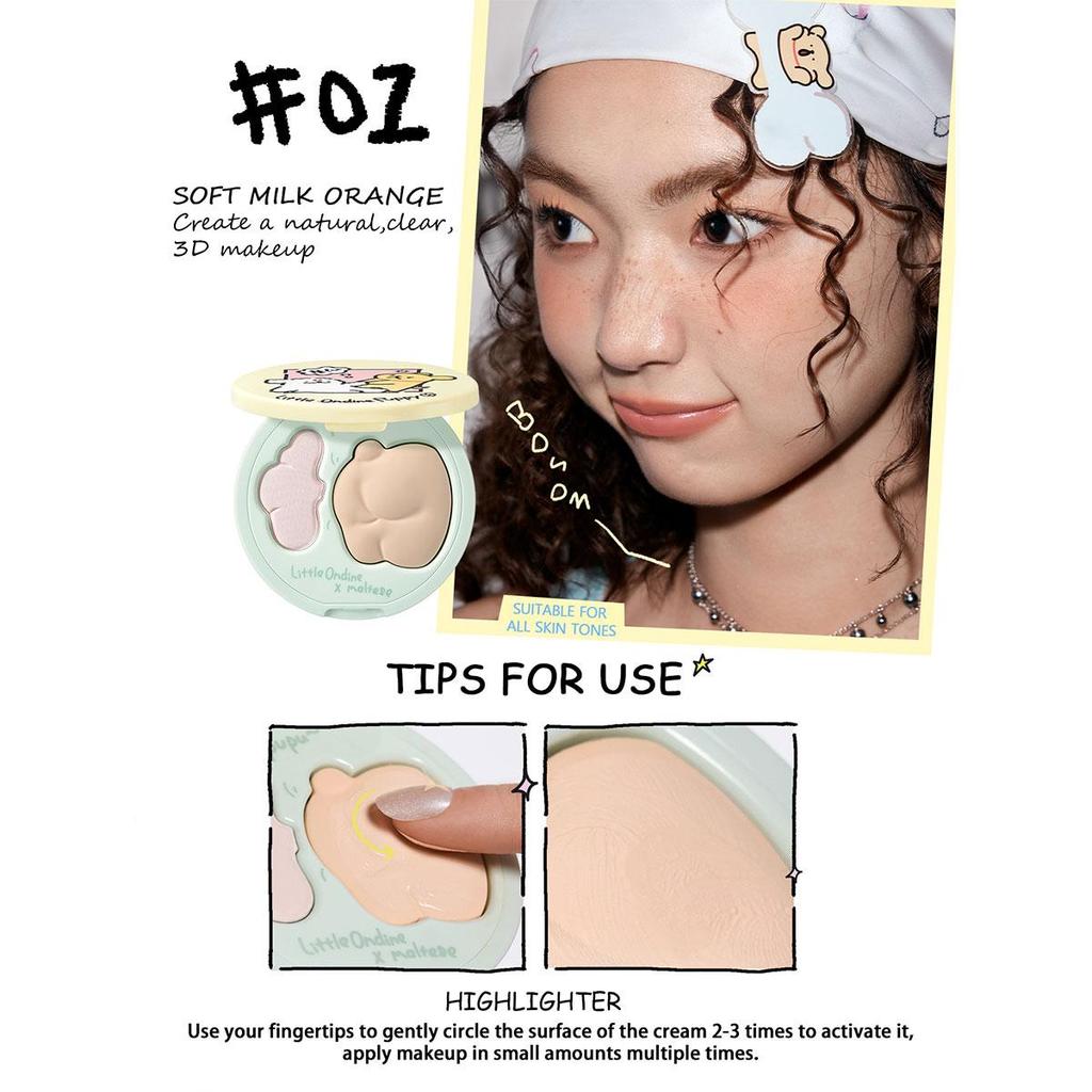 Little ONDINE duo-color highlighter 01 3g+6.5g/0.11oz+0.23oz