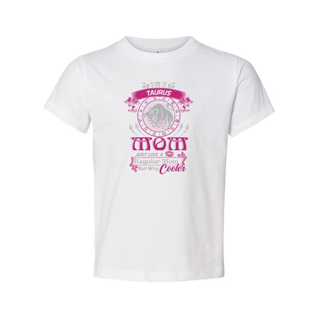 Taurus Zodiac Mom Graphic T Shirt Unisex Tee With Pink Emblem And Slogan Just Li