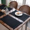 Bohemian Rustic Wedding Decor Cotton Linen Table Runner with Tassels