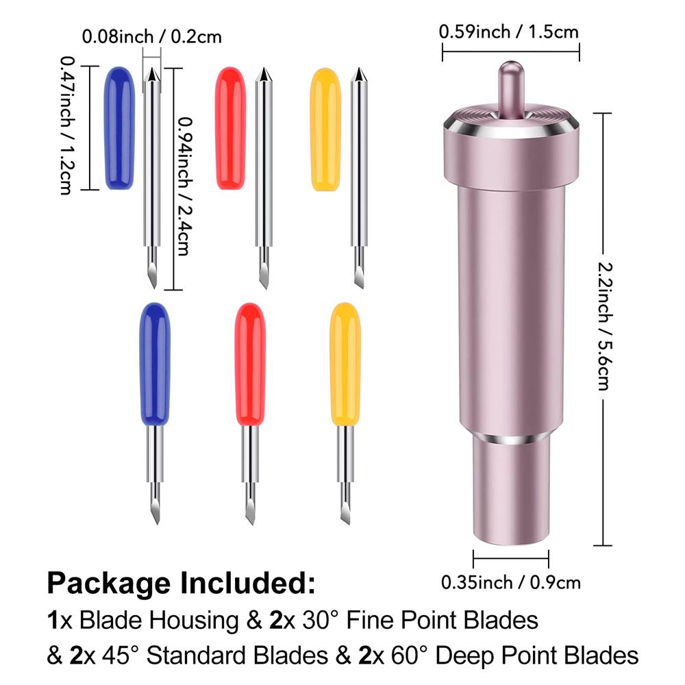 Deep Cut Blade for Maker 3/4/Maker/Explore 3/4/Air 2/Air/One/Venture,Deep Point Blade Housing for Cutting Metallic/Leather