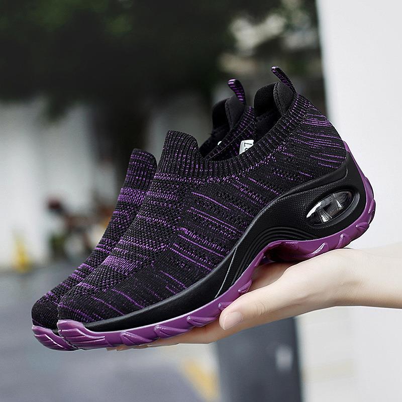 

2025 Индивидуальные женские тканые дышащие туфли на мягкой подошве, удобные повседневные прогулочные туфли для зимы, осени и весны 41 чёрный