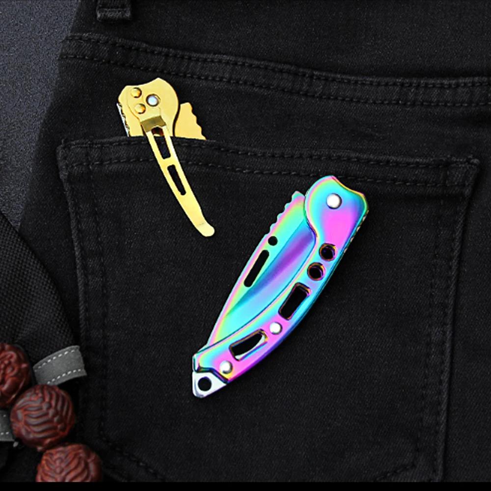 Mini Stainless Steel Folding Knife Outdoor Carrying Mirror Sharp Pocket Folding Knife EDC Outdoor Tools