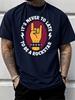 Unisex Summer Crew Neck Tee Its Never To Late To Be A Rockstar Rock Hand Print Casual Loose Streetwear Daily Tops