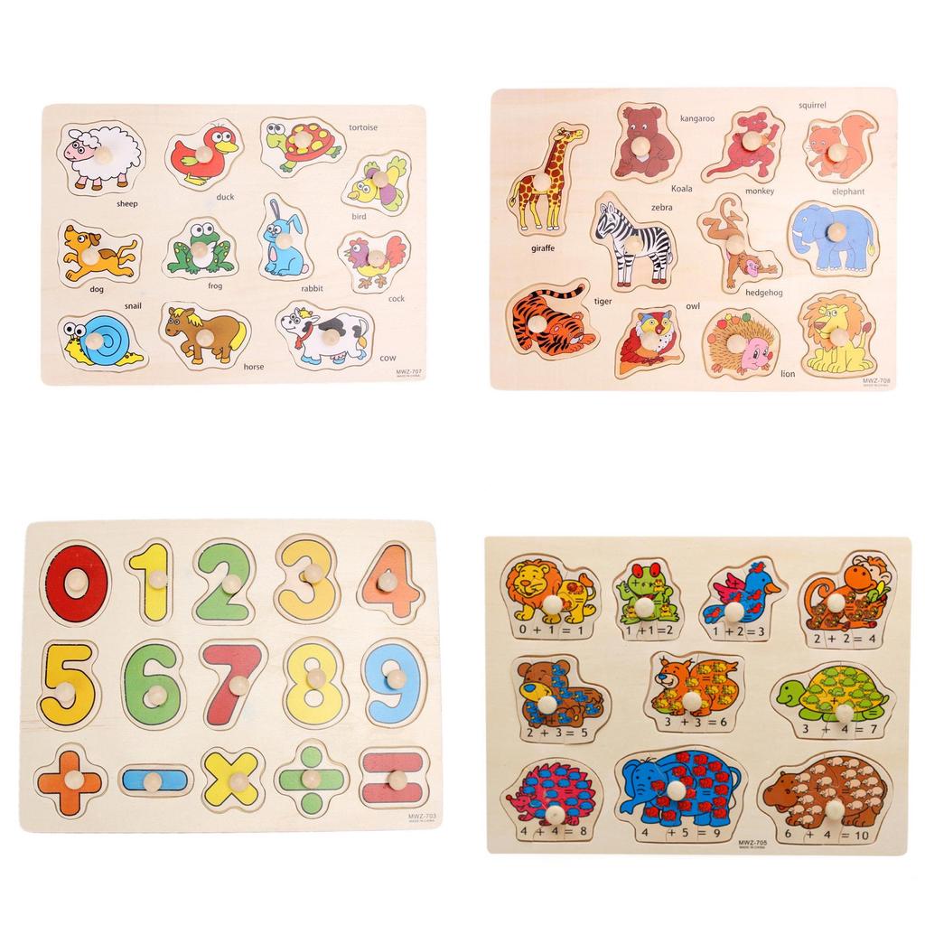 Colorful Alphabet Wooden Pegged Puzzle For Boys And Girls Above 3 Years Old
