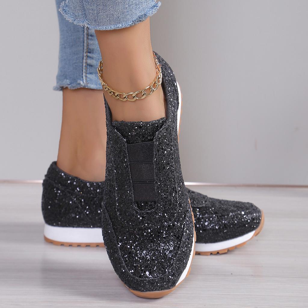 Women Casual Shoes Women Fashion Spring Autumn Sequin Canvas Sneakers Women Shallow Platform Vulcanize Shoes Zapatillas Mujer