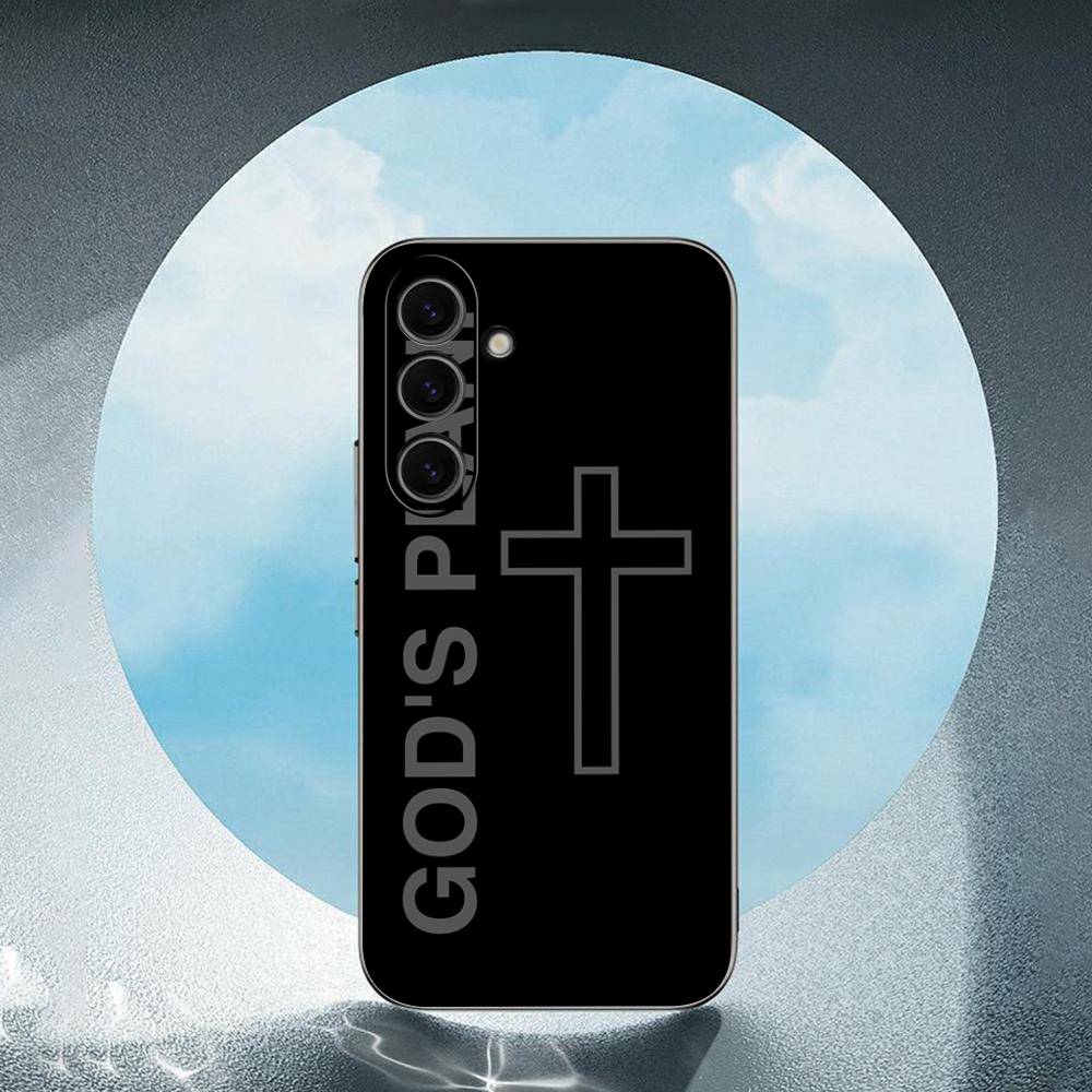 Jesus Bible Verse Gods Plan For Samsung Galaxy S25 S24 S23 Ultra S22 S21 Plus S20 Black Soft Silicone Protective Case