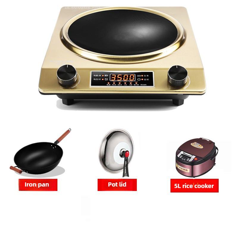 3500W Commercial High Power Concave Electromagnetic Stove Hotpot Stir Frying Induction Cooker Home Kitchen Cooking Appliances