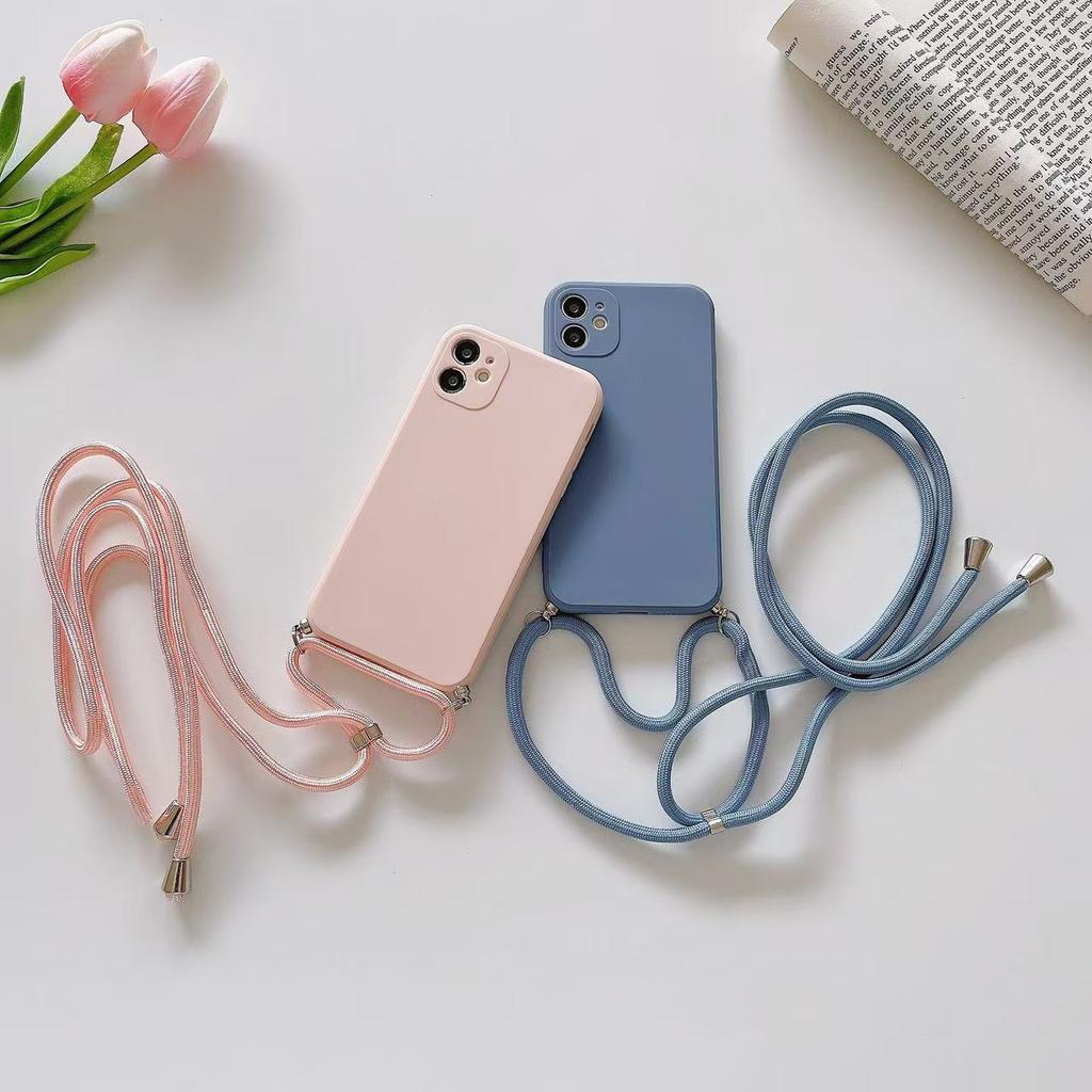 Crossbody Lanyard Phone Case For OPPO Realme C55 C67 C75 C53 C65 C35 C33 C21Y 12 Pro Plus 13 11 10 9i 8 Necklace Strap Cover