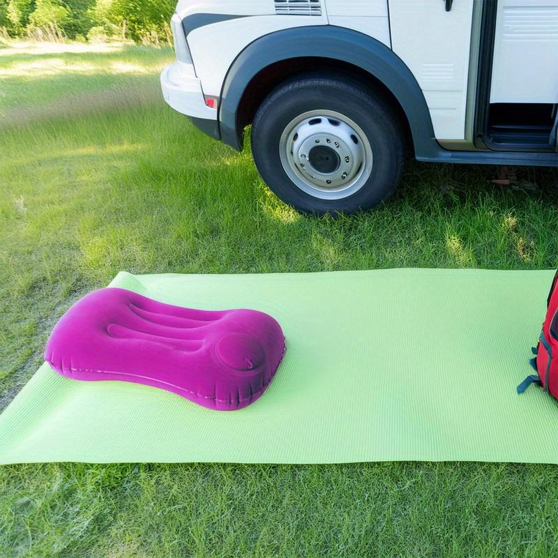

Camping Pillow Inflatable Travel Pillow 1pc Portable Neck Rest Press to Inflate Compact Air Pillow for Beach Office Home Travel рожевий