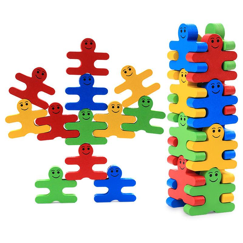 Children's Building Block Assembly Educational Toys Jenga Building Blocks Villain Balance Bricks Pro Kindergarten Small Class Board