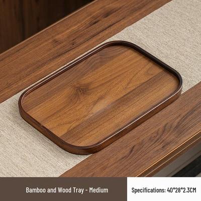 Plateau de service Kemeiruite Style Chinois Bois de Noyer