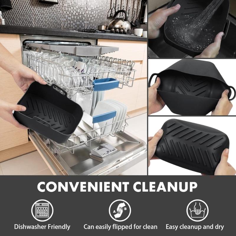 Silicone Baking Liners Air Fryers Tray Silicone Air Fryers Basket Silicone Glove Air Fryers Accessories Silicone Material