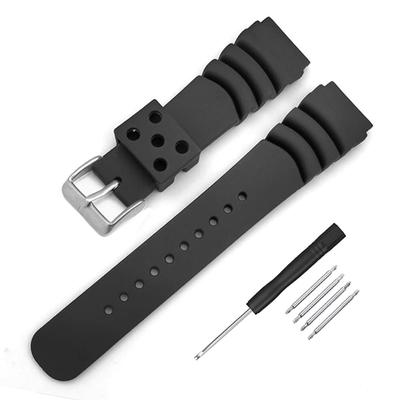 Seiko Watch Replacement Band Installation Width 20mm 22mm Waterproof Rubber Belt for Diving Rubber Strap DAL0BP SKA293J2 SKA291J1