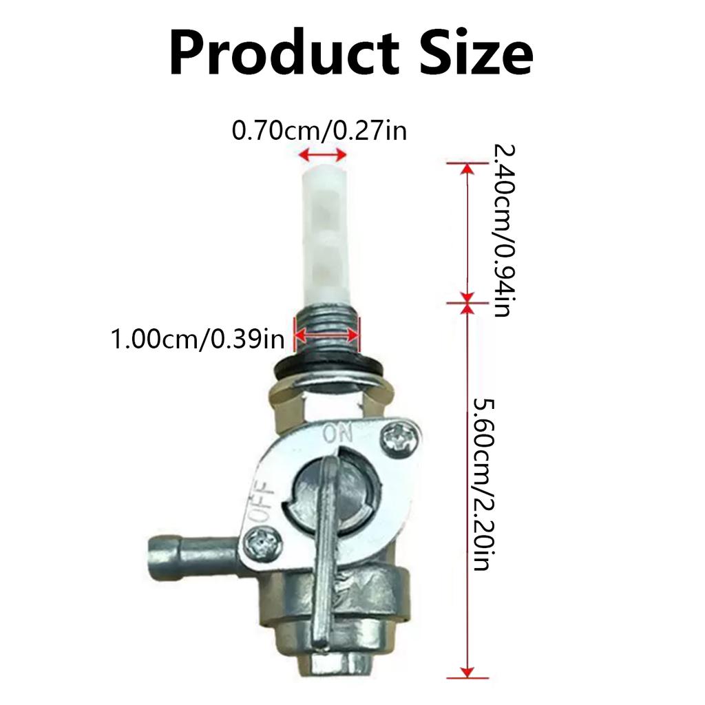 6mm Motorcycle Fuel Tap Gas Petrol Valve Fuel Tank Switch For Scooter ATV Quad Dirt Bike Motorbike Fuel On/Off Accessories Fuel System 2