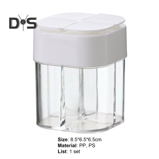 Distributeur Sel Et Poivre CLISPEED – 4 Pots Transparents Avec Bec Doseur