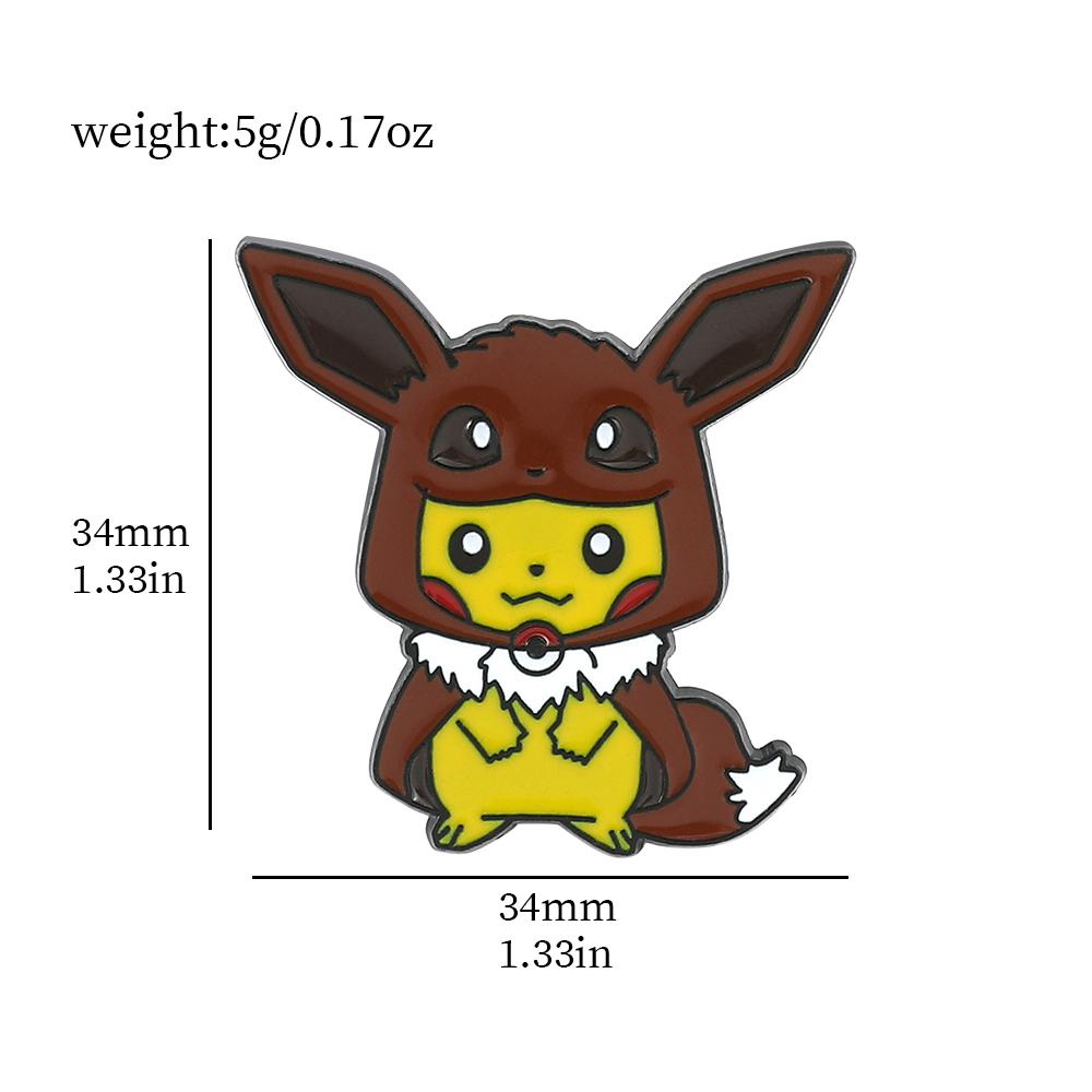 Anime Pokémon Emaille-Anstecker für Rucksäcke Niedliche Pikachu Gengar Glurak Broschen Metall Emaille Abzeichen Pins Pokemon Sammlung Geschenk