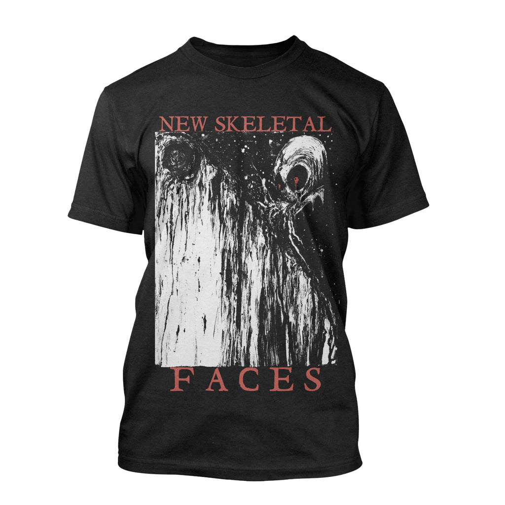 

New Skeletal Faces Skull Eyes Print Cotton TShirt Black Metal Streetwear Unisex Crew Neck Short Sleeve Tee S