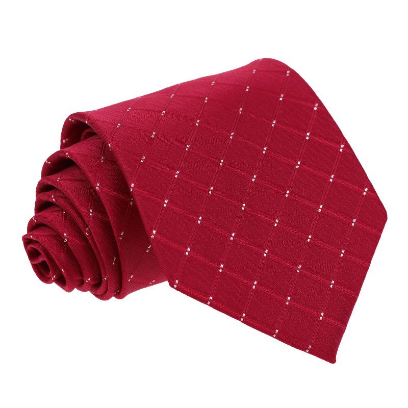 Men's Premium 7.5cm Plaid Polyester Tie for Business, Casual, Wedding, or Best Man Suit.