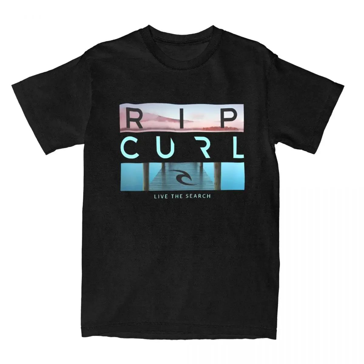 

Продажа Rip Live The Search Beauty Curl Logo Мужская футболка Летняя изумительная качественная хлопковая футболка Мужская новая футболка XXXL