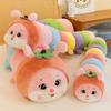 Cute Apple Caterpillar Long Pillow Plush Toy Children's Companion Doll Leg Cushion Doll