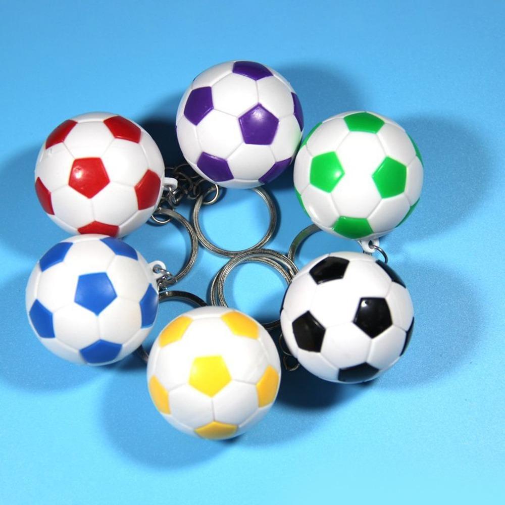 14pcs Waterproof Design Football Keychains PP Sport Ball Key Chain Soccer Key Chain  Bag Decoration