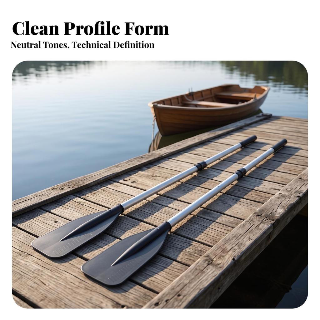 2 Pieces Two-Section Boat Paddle Portable Oar Anti-Slip for Dinghies