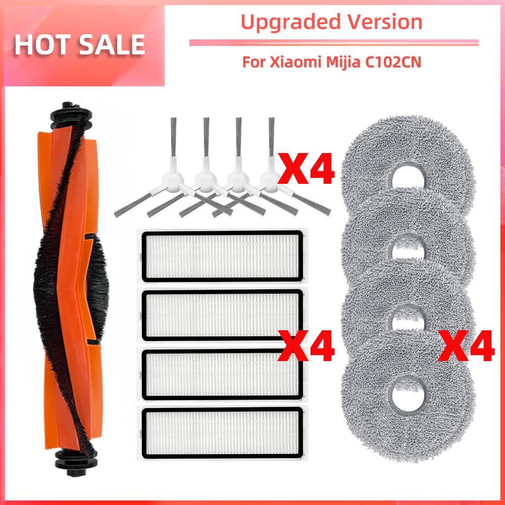 Compatible for Xiaomi C102CN Robot Cleaner  Replacement Main Side Brush Hepa Filter Mop Pad Dust Bag Spare Parts Accessories