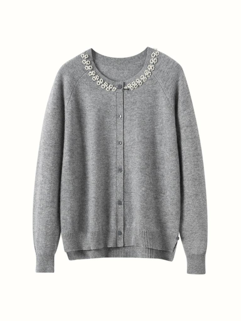 Cashmere Cardigan 2026: Rhinestone-Embellished, Sweet Style, Loose, Warm Outerwear for Autumn/Winter
