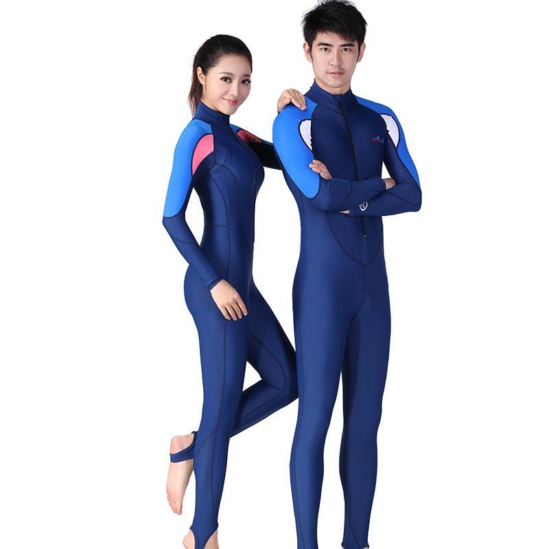 Diving Suit Men's One-piece Long-sleeved Trousers Lycra Sunscreen Swimsuit Women's Snorkeling Surfing Quick-drying Jellyfish