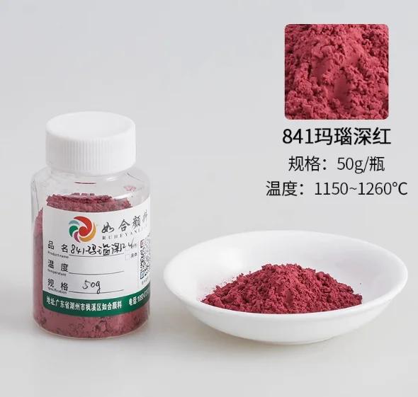 50g/flacone Pigmenti Ceramici Sottosmalto per Smalti Dipinti a Mano Pigmenti Ecologici per Temperature Medie e Alte