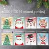 1PACK/100 Santa Claus Tree Snowflake Crispy Candy Self-Sealed Sticky Bag Cookies Cow Gin Biscuit Party Gift Packaging