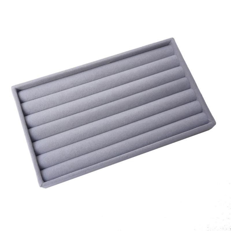 Velvets Jewelry Organiser Earrings Bracelets Necklaces Rings Display Stand Elegant Showcase Tray for Accessories