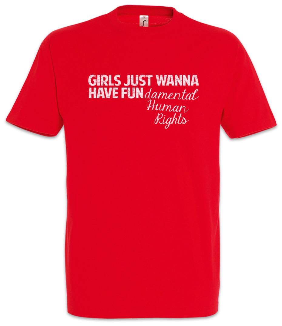 Girls Just Wanna Have Fun T-Shirt Feminism Women Emanzipation March Revolution L