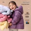 LUSONBABY Baby Girls' Thickened White Duck Down Winter Hooded Jacket
