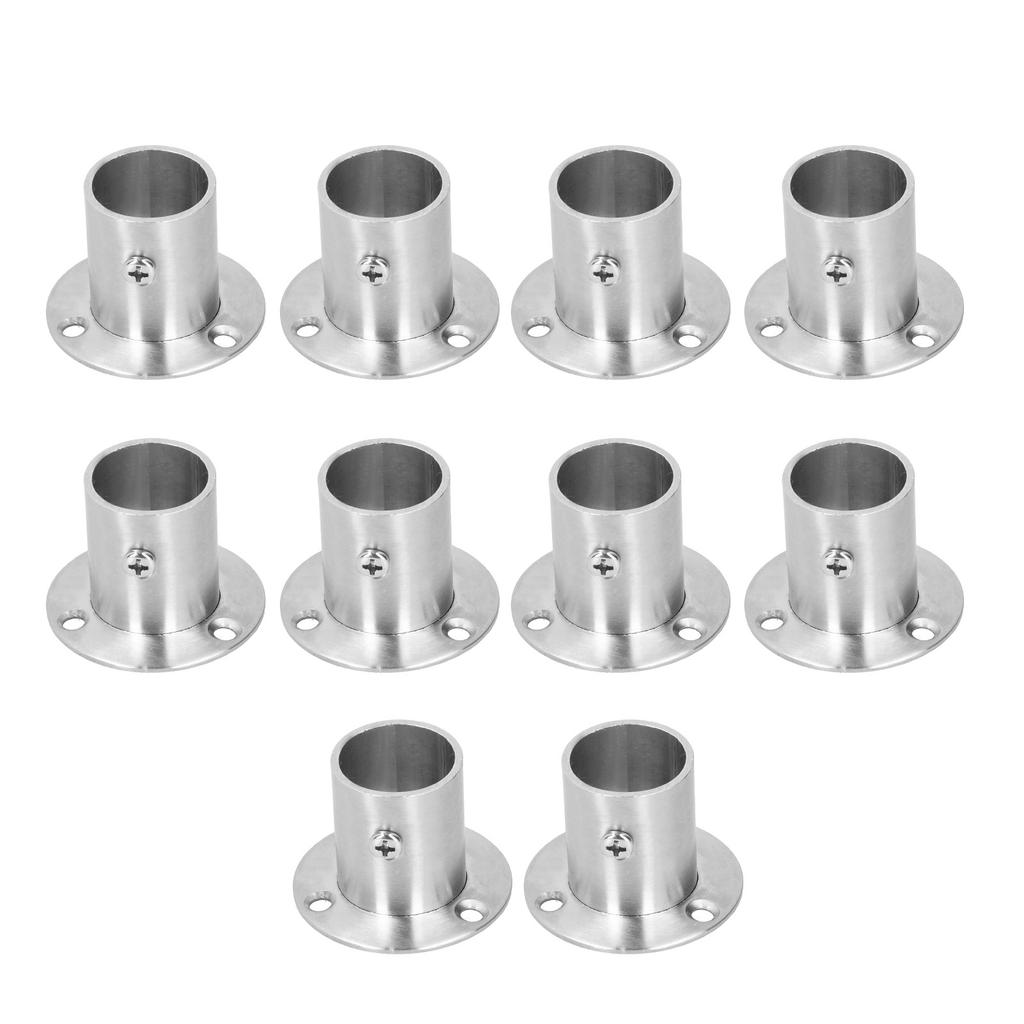 10 Σετ Βάση Στήριξης με Φλάντζα Παχύ Ανοξείδωτο Σωλήνας Ράβδου Ντουλάπας Βραχίονας Εξαρτήματα