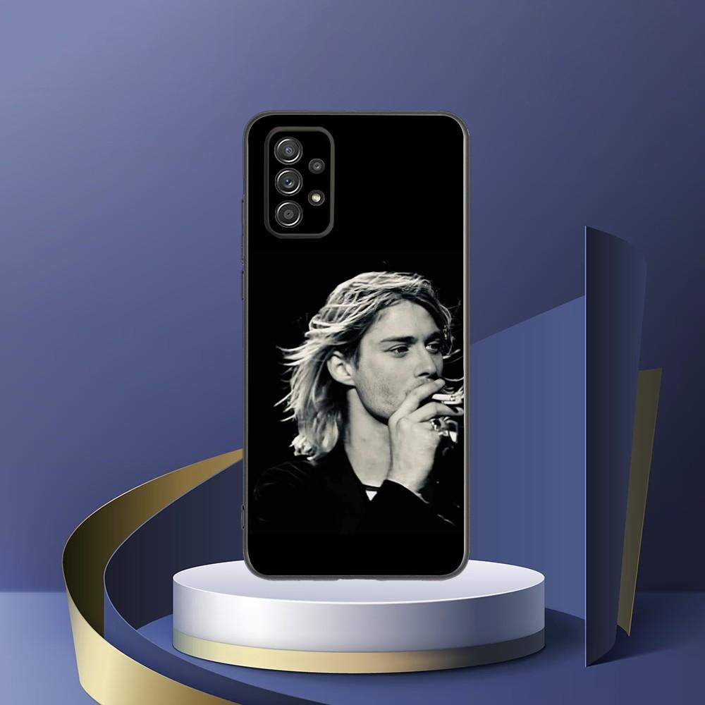 Kurt Cobain  Phone Case For Samsung S24,S23,S22,S21,S20,S10,S10E,S9 Plus FE Note 20 Ultra 10,9 Plus Black