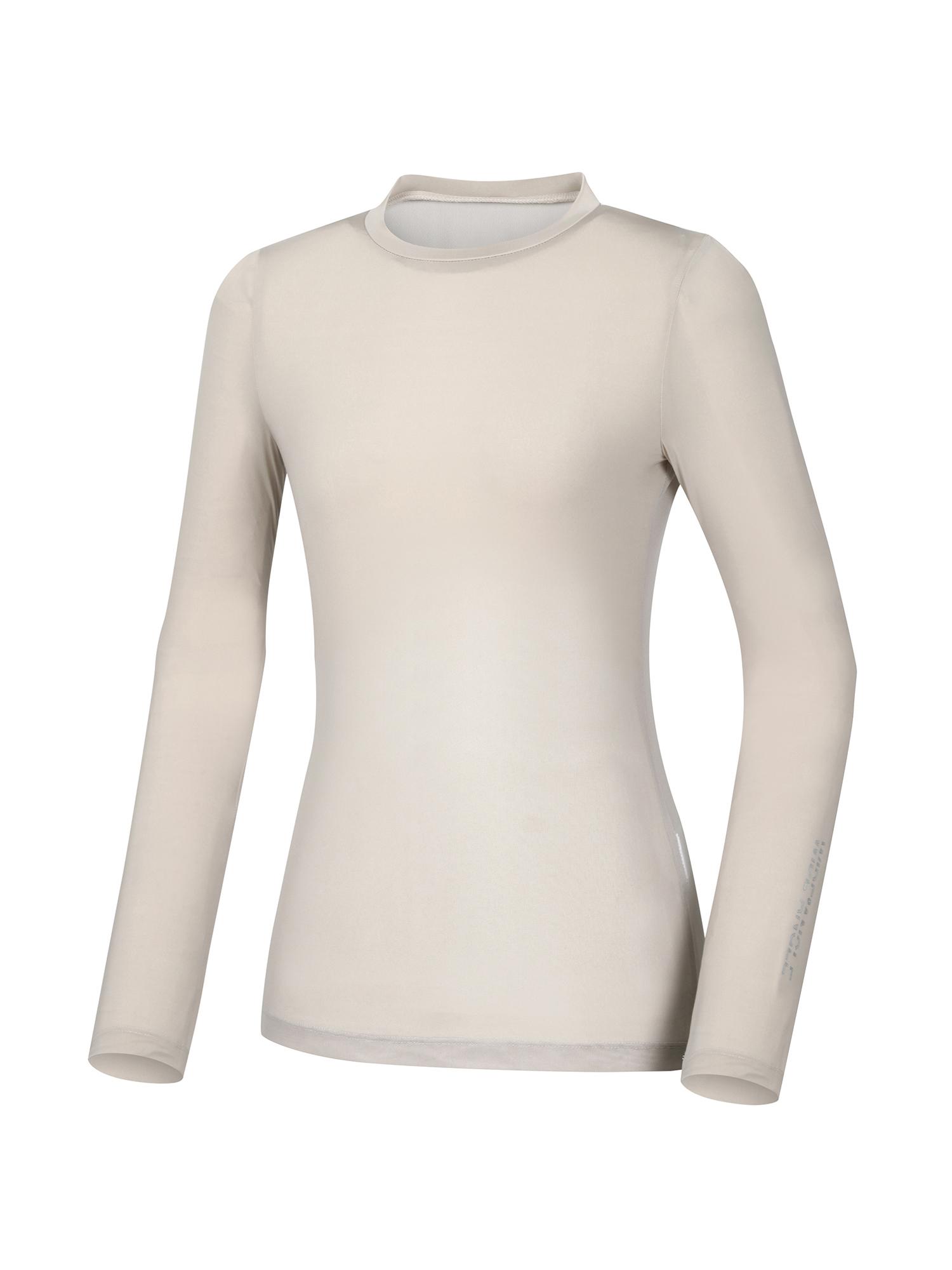 Wide Angle To Round Mesh Color Block Base Layer L_Beige Beige/02(85)