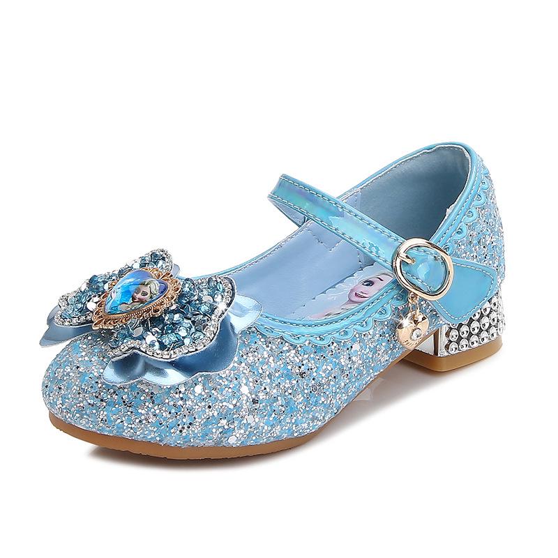

Женские туфли на высоком каблуке с пайетками и кожей Princess Aisha - Весенне-осенний стиль 35 синий